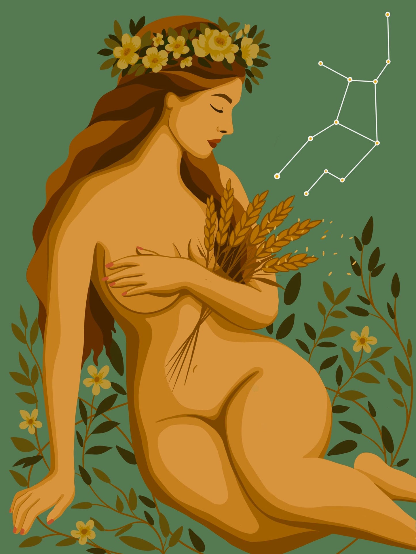 Astrology Paint by Numbers Series – Virgo | Paint Your Peach