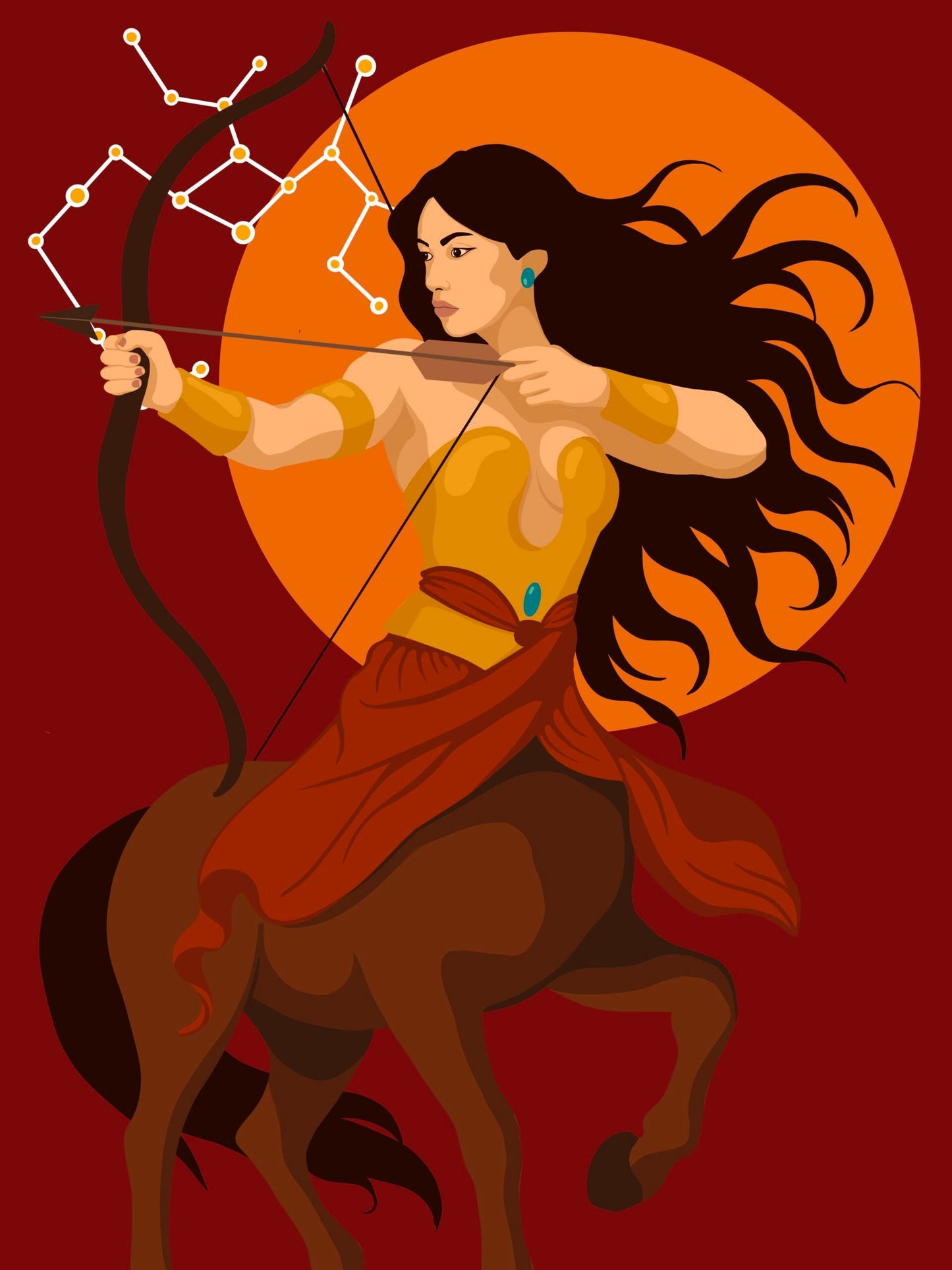 Astrology Paint by Numbers Series – Sagittarius | Paint Your Peach