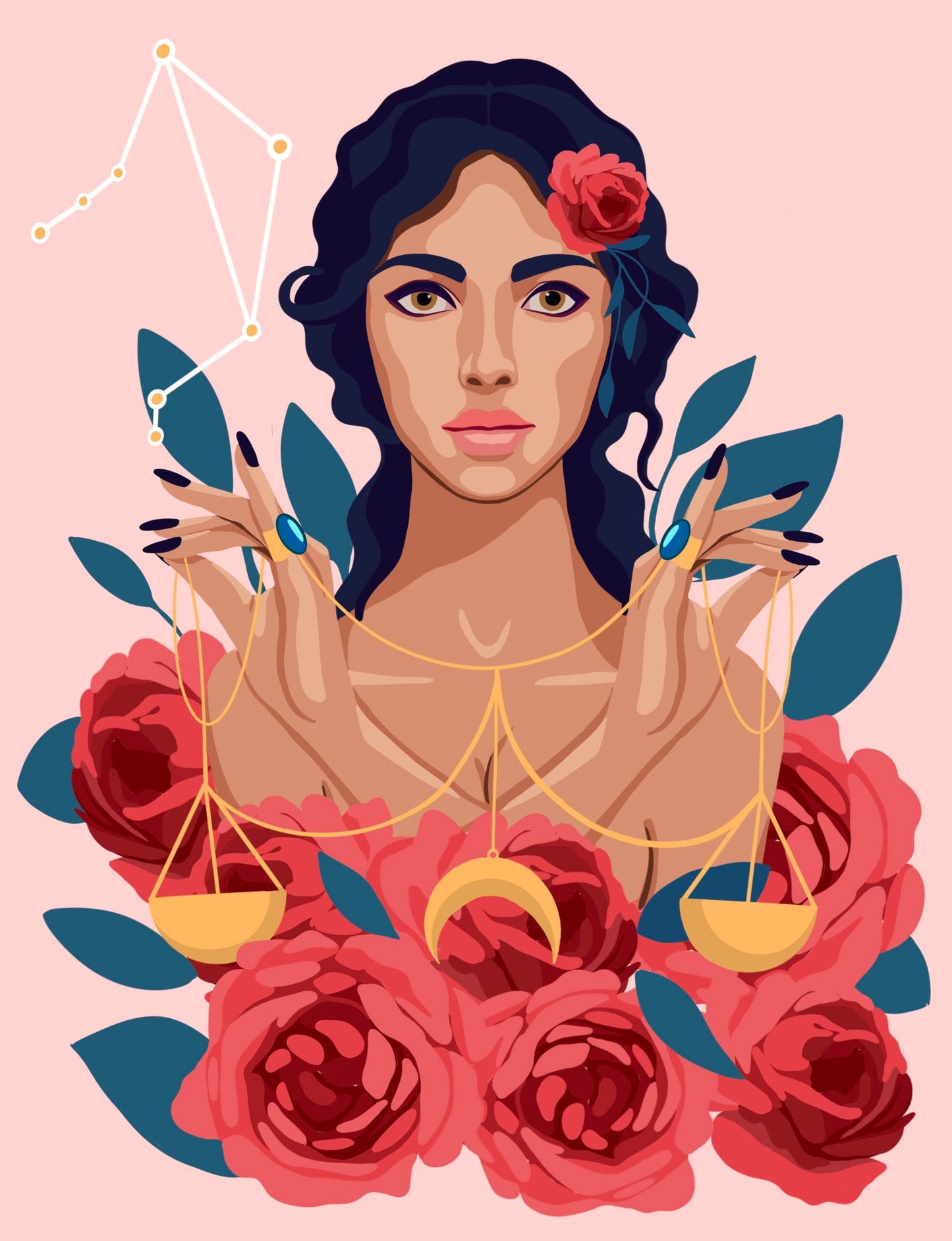Astrology Paint by Numbers Series – Libra | Paint Your Peach